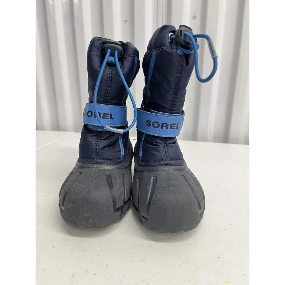 SOREL Flurry Winter Snow Boots Blue Size 12 Kids Waterproof Insulated NC1831